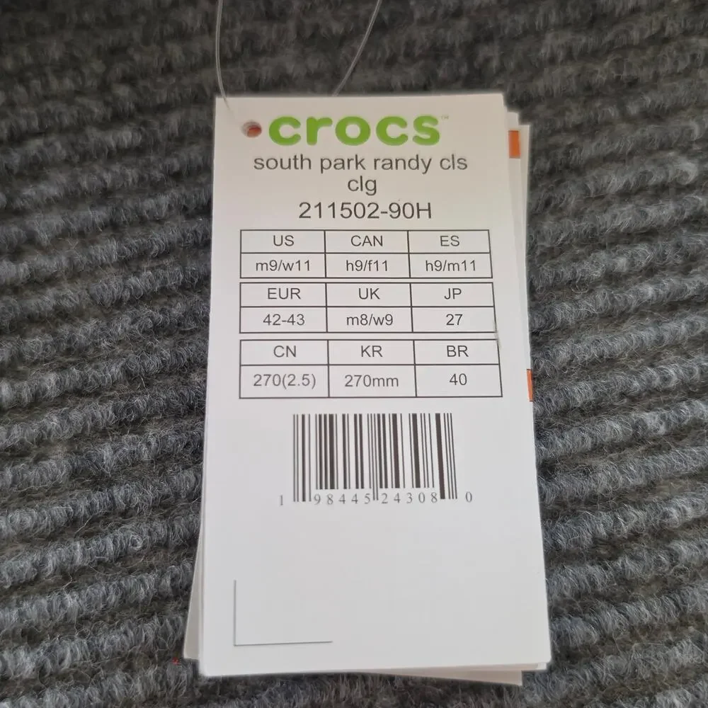 CROCS South Park Randy Classic Clog Men's 9/Women's 11 Blue